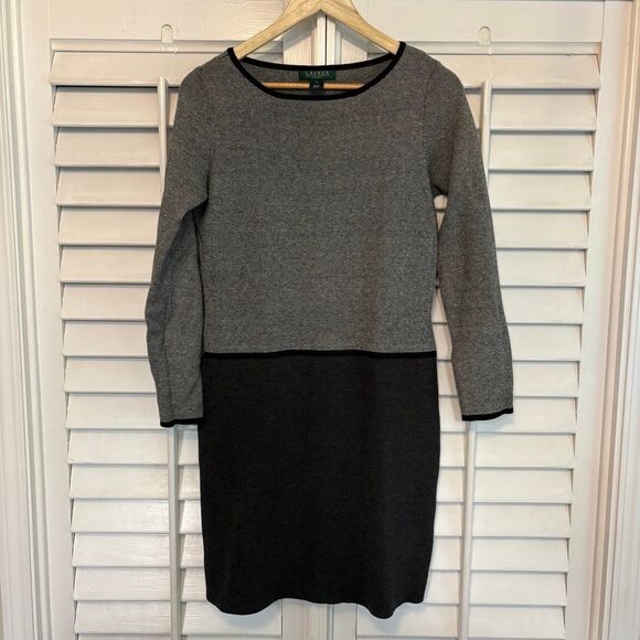 Lauren‎ Ralph Lauren Gray Dress Size Medium - Picture 1 of 6